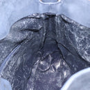 GUCCI Bamboo Hand Bag Suede 2way Navy Gold Auth 153438-20