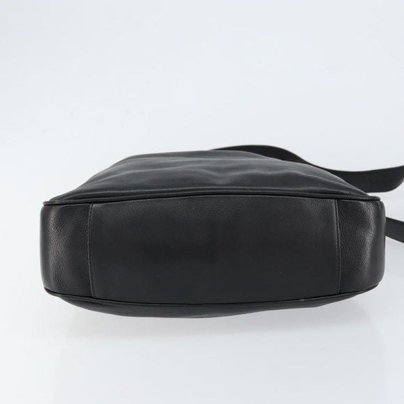 GUCCI Bamboo Hand Bag Leather 2way Black Gold 001 14 1638 Auth 153439