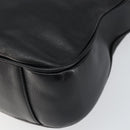 GUCCI Bamboo Hand Bag Leather 2way Black Gold 001 14 1638 Auth 153439-15