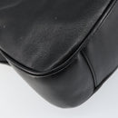 GUCCI Bamboo Hand Bag Leather 2way Black Gold 001 14 1638 Auth 153439-18