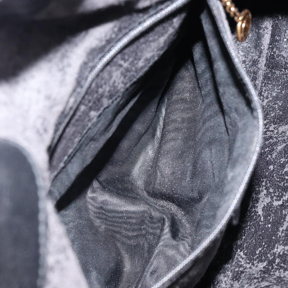 GUCCI Bamboo Hand Bag Leather 2way Black Gold 001 14 1638 Auth 153439