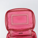 PRADA Vanity Cosmetic Pouch Nylon Pink Silver Auth 153441-14