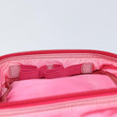 PRADA Vanity Cosmetic Pouch Nylon Pink Silver Auth 153441-17