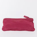 PRADA Pouch Nylon 3 Set Black Pink Orange Auth 153442-10