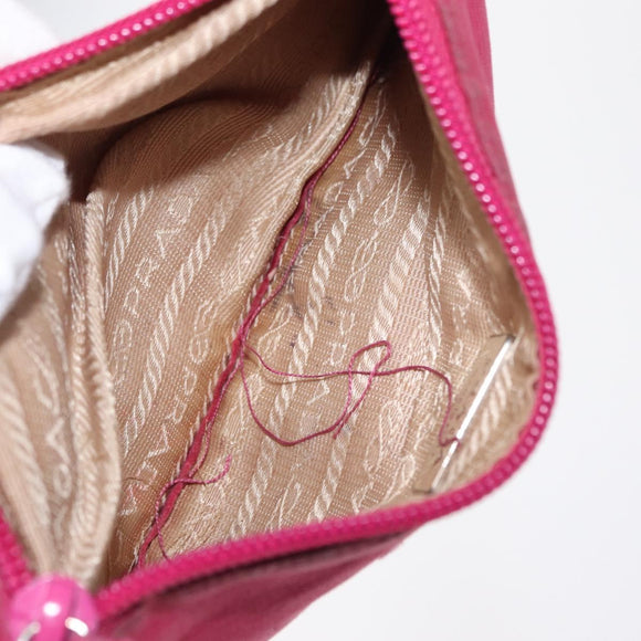 PRADA Pouch Nylon 3 Set Black Pink Orange Auth 153442