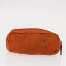 PRADA Pouch Nylon 3 Set Black Pink Orange Auth 153442-17