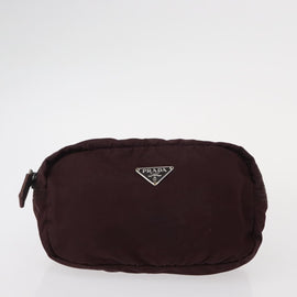 PRADA Pouch Nylon 3 Set Black Pink Orange Auth 153442 - 0