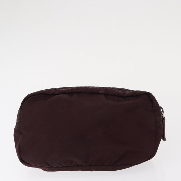 PRADA Pouch Nylon 3 Set Black Pink Orange Auth 153442