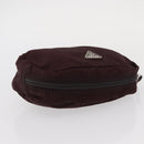 PRADA Pouch Nylon 3 Set Black Pink Orange Auth 153442-5