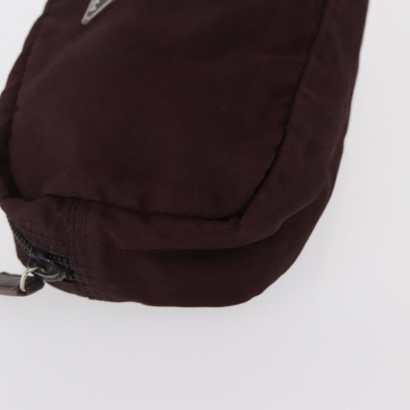 PRADA Pouch Nylon 3 Set Black Pink Orange Auth 153442