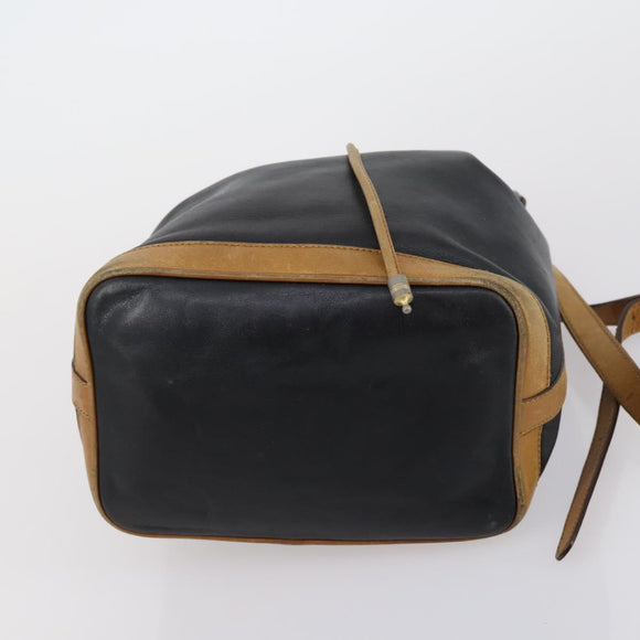 CELINE Shoulder Bag Leather 2 Set Black Auth 153444