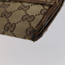 GUCCI GG Supreme Wallet Leather 4 Set Black Beige Auth 153445-11
