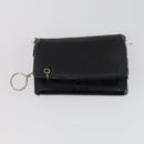 GUCCI GG Supreme Wallet Leather 4 Set Black Beige Auth 153445-14