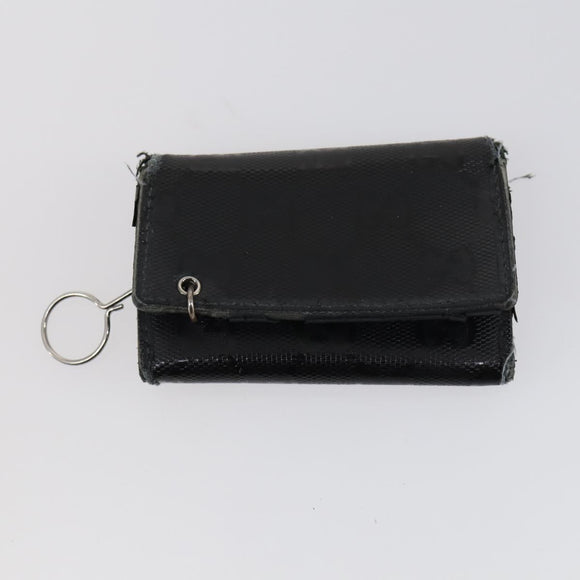 GUCCI GG Supreme Wallet Leather 4 Set Black Beige Auth 153445