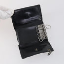 GUCCI GG Supreme Wallet Leather 4 Set Black Beige Auth 153445-19