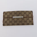 GUCCI GG Supreme Wallet Leather 4 Set Black Beige Auth 153445-6