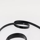 Salvatore Ferragamo Gancini Hand Bag Enamel 2way Black Gold Auth 153460-9