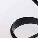 Salvatore Ferragamo Gancini Hand Bag Enamel 2way Black Gold Auth 153460-14