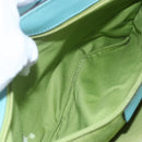 Salvatore Ferragamo Gancini Tote Bag Leather Turquoise Blue Auth 153461-20