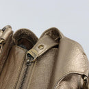 Salvatore Ferragamo Gancini Tote Bag Leather Gold Auth 153462-18