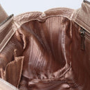 Salvatore Ferragamo Gancini Tote Bag Leather Gold Auth 153462-21