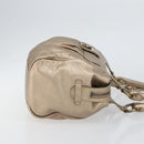 Salvatore Ferragamo Gancini Tote Bag Leather Gold Auth 153462-3