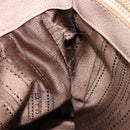 Salvatore Ferragamo Gancini Tote Bag Tweed Suede Beige Gold Auth 153464-18