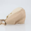 Salvatore Ferragamo Gancini Tote Bag Tweed Suede Beige Gold Auth 153464-5
