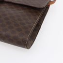 CELINE Macadam Canvas Circle Shoulder Bag PVC Leather Brown Gold Auth 153465-10