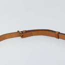 CELINE Macadam Canvas Medallion Shoulder Bag PVC Leather Brown Gold Auth 153467-8