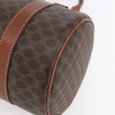 CELINE Macadam Canvas Shoulder Bag PVC Leather Brown Gold Auth 153468-16