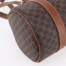 CELINE Macadam Canvas Shoulder Bag PVC Leather Brown Gold Auth 153468-17