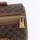 CELINE Macadam Canvas Shoulder Bag PVC Leather Brown Gold Auth 153468-9