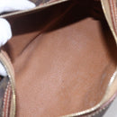 CELINE Macadam Canvas Shoulder Bag PVC Leather Brown Gold Auth 153468-10