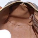 CELINE Macadam Canvas Shoulder Bag PVC Leather Brown Gold Auth 153468-22