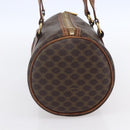 CELINE Macadam Canvas Shoulder Bag PVC Leather Brown Gold Auth 153468-4