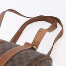 CELINE Macadam Canvas Shoulder Bag PVC Leather Brown Gold Auth 153468-8