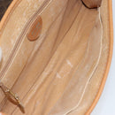 CELINE Macadam Canvas Clutch Bag PVC Leather Brown Gold Auth 153469-10