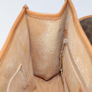 CELINE Macadam Canvas Clutch Bag PVC Leather Brown Gold Auth 153469-19