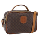CELINE Macadam Canvas Hand Bag PVC Leather 2way Brown Gold Auth 153470-1