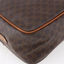 CELINE Macadam Canvas Hand Bag PVC Leather 2way Brown Gold Auth 153470-17