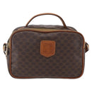 CELINE Macadam Canvas Hand Bag PVC Leather 2way Brown Gold Auth 153470-13