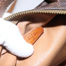 CELINE Macadam Canvas Hand Bag PVC Leather 2way Brown Gold Auth 153470-12