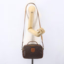 CELINE Macadam Canvas Hand Bag PVC Leather 2way Brown Gold Auth 153470-22