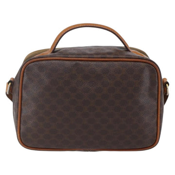 CELINE Macadam Canvas Hand Bag PVC Leather 2way Brown Gold Auth 153470 - 0