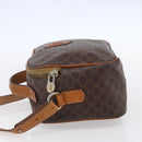 CELINE Macadam Canvas Hand Bag PVC Leather 2way Brown Gold Auth 153470-3
