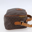 CELINE Macadam Canvas Hand Bag PVC Leather 2way Brown Gold Auth 153470-4