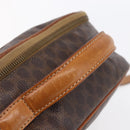 CELINE Macadam Canvas Hand Bag PVC Leather 2way Brown Gold Auth 153470-7