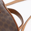 CELINE Macadam Canvas Hand Bag PVC Leather 2way Brown Gold Auth 153470-8