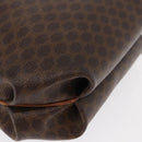 CELINE Macadam Canvas Shoulder Bag PVC Leather Brown Gold Auth 153471-8
